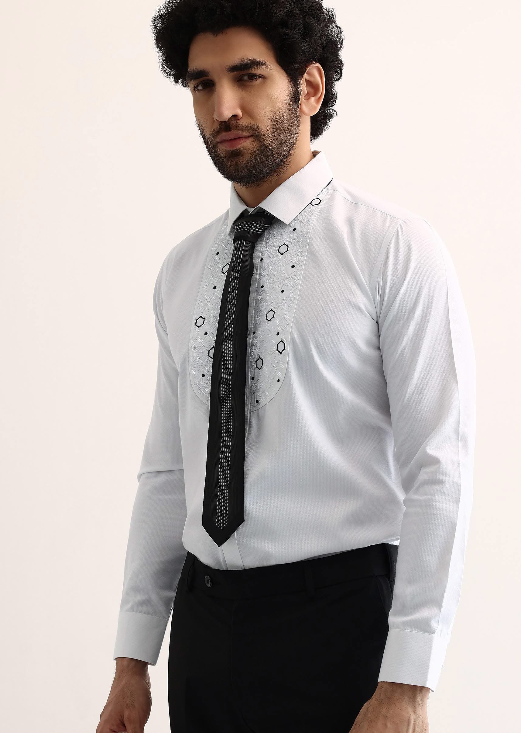 Black Embroidered Tuxedo - Image 7