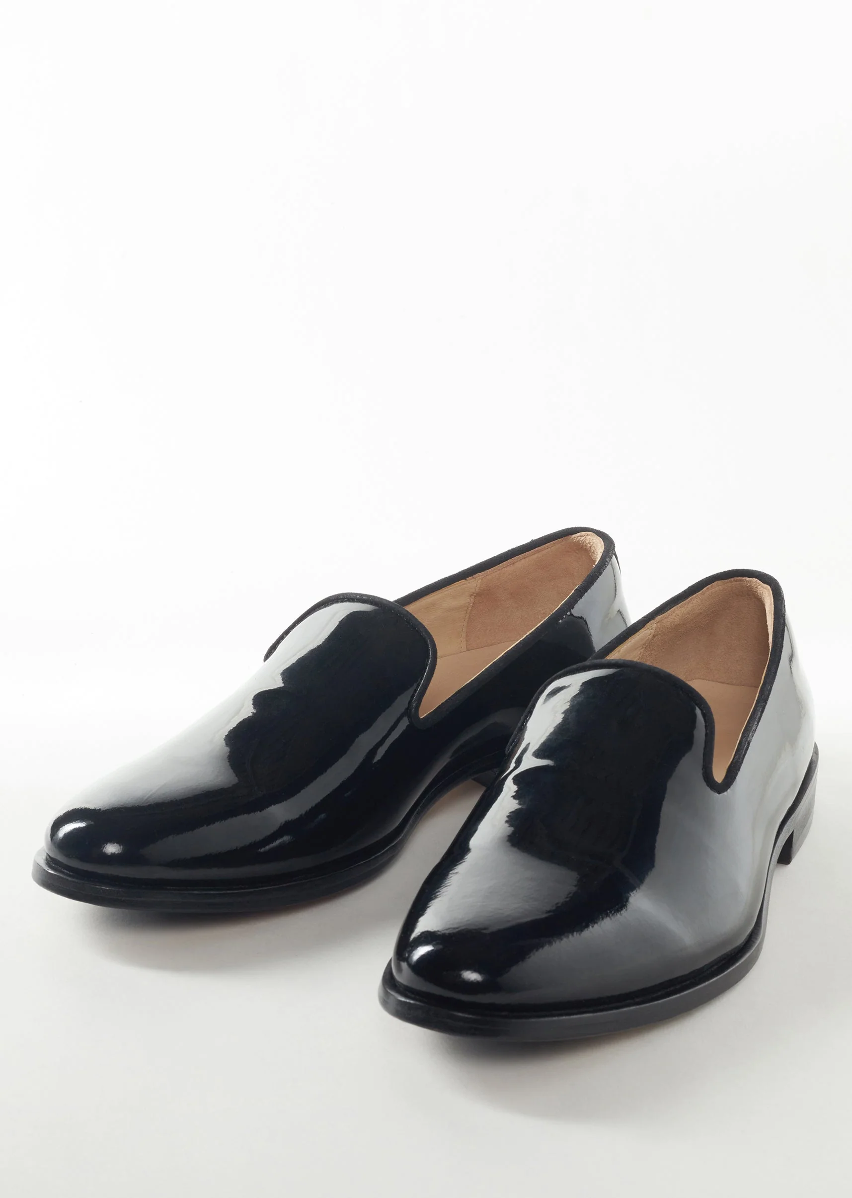 Black Faux Leather Footwear For Men For Reception