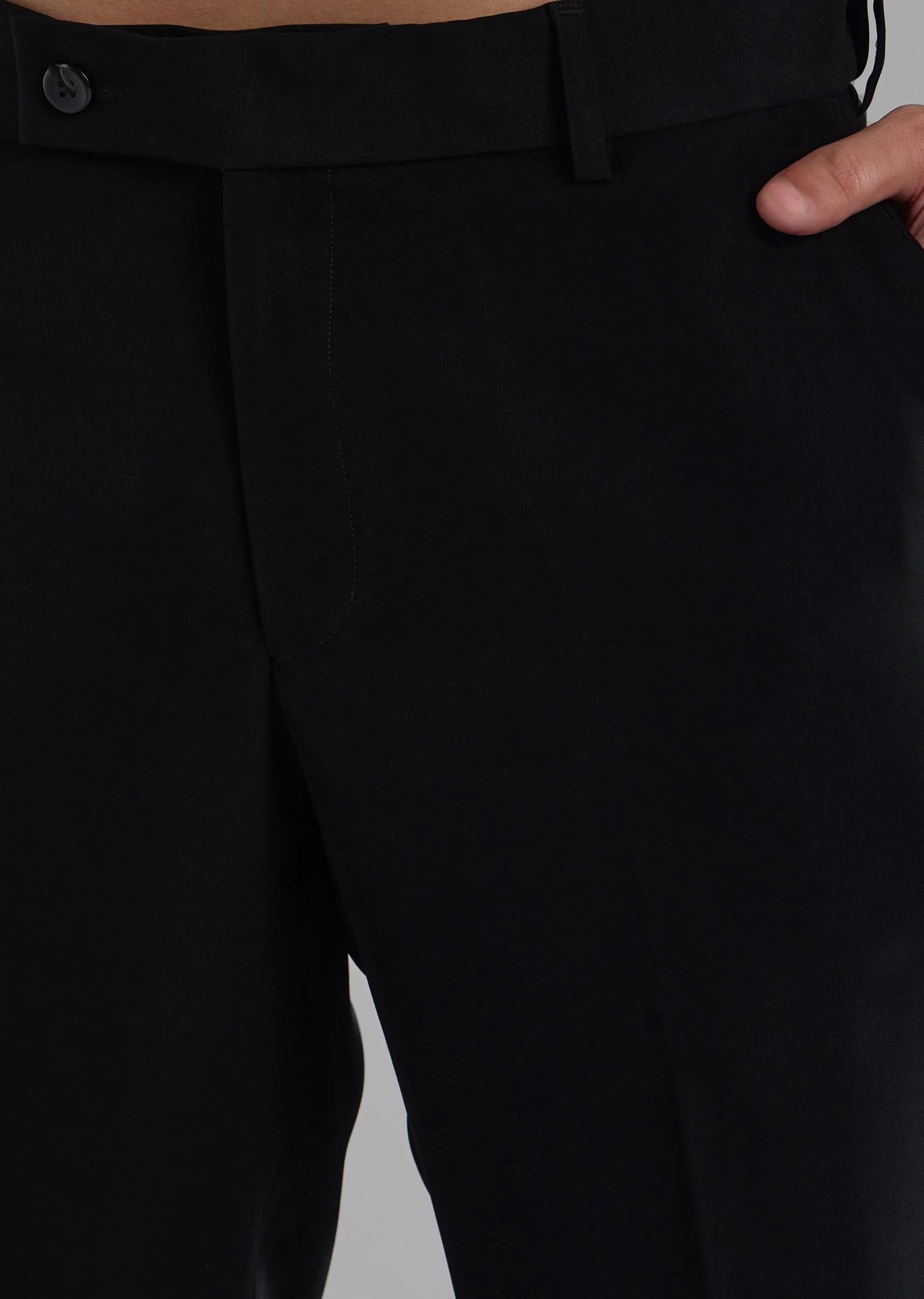 Black Velvet Indowestern Jacket Set with Bead Work - Image 7