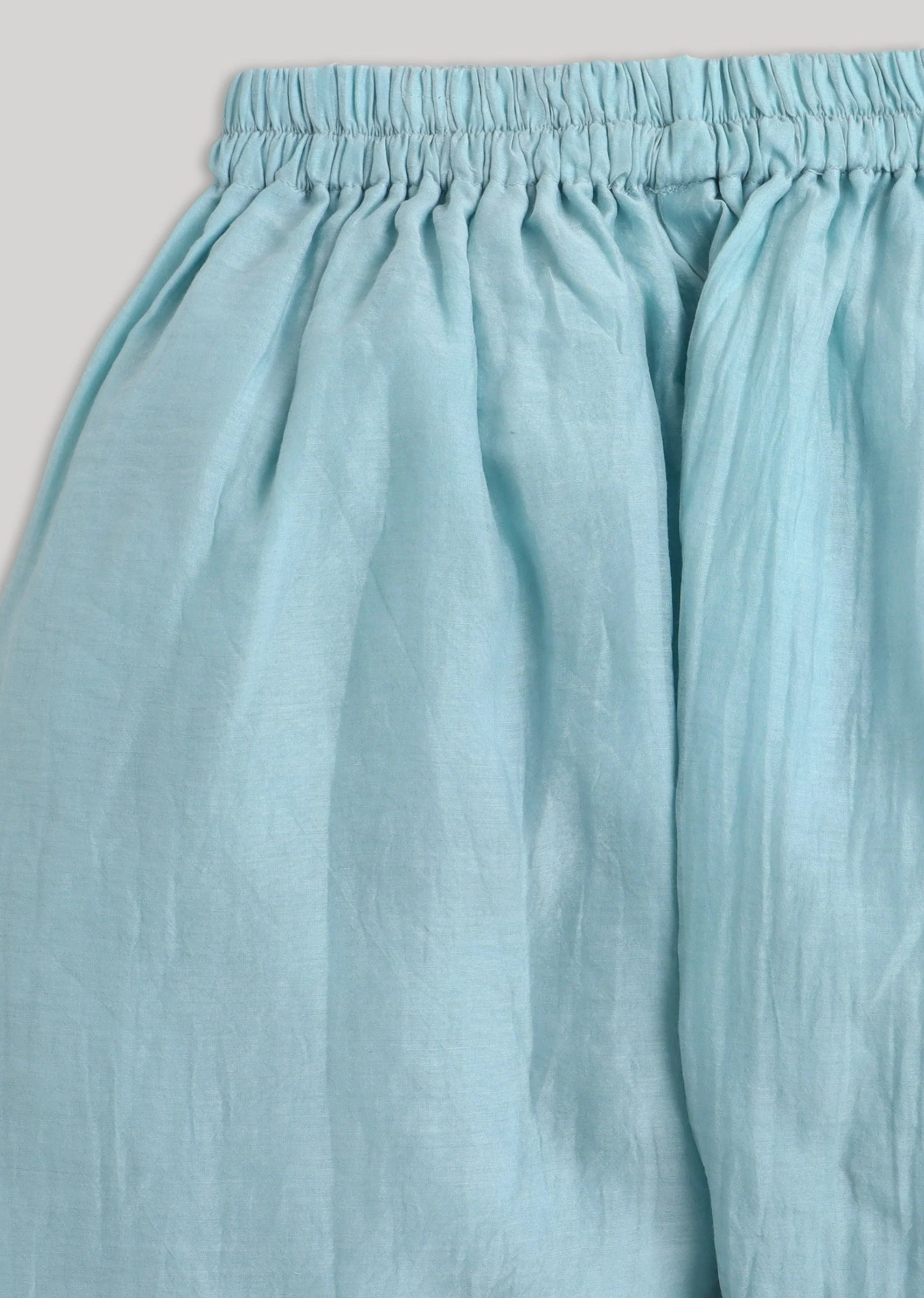 Blue Chanderi Salwar Suit With Subtle Resham Work - Image 6