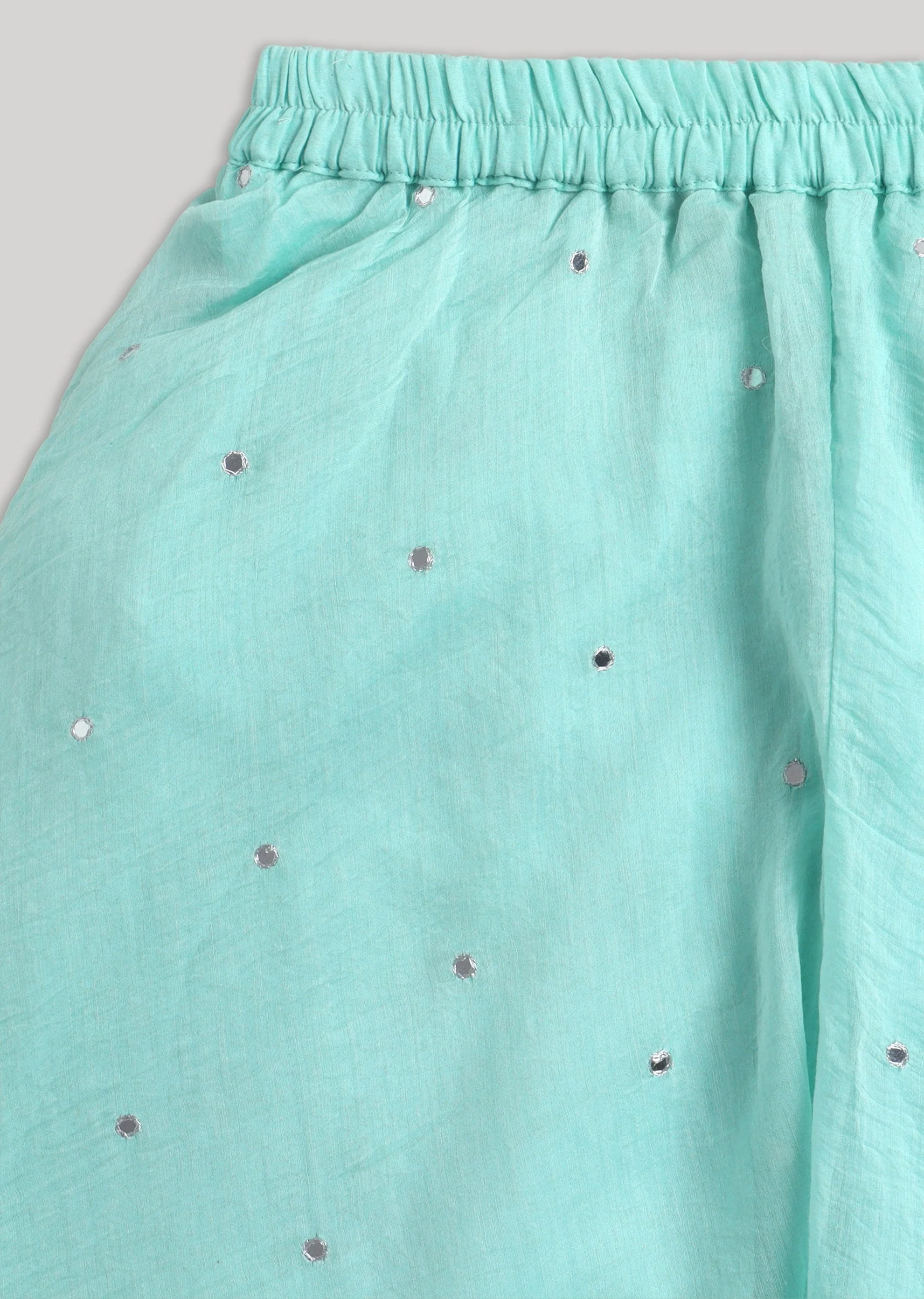 Blue Embroidered Chanderi Salwar Suit - Image 7