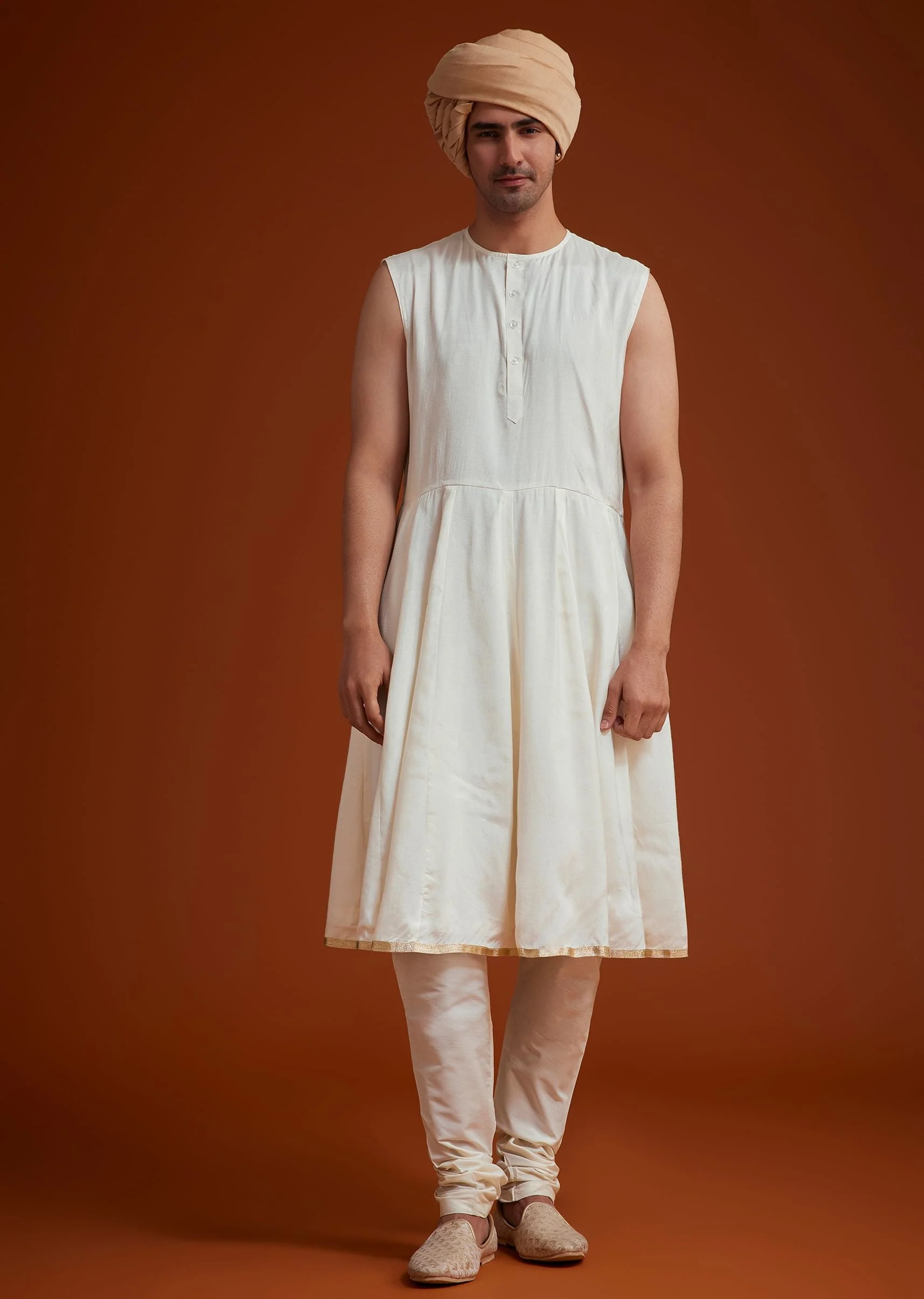 Faun Sherwani Set With Dori And Thread Embroidery - Image 7