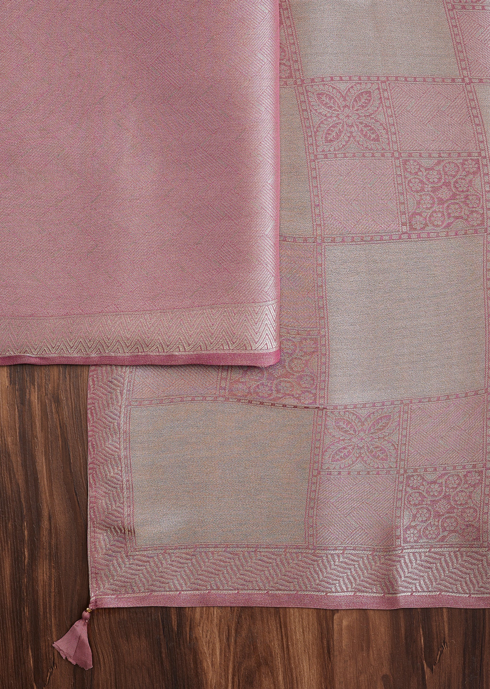 Graceful Pink Tissue Suit Set - Image 3