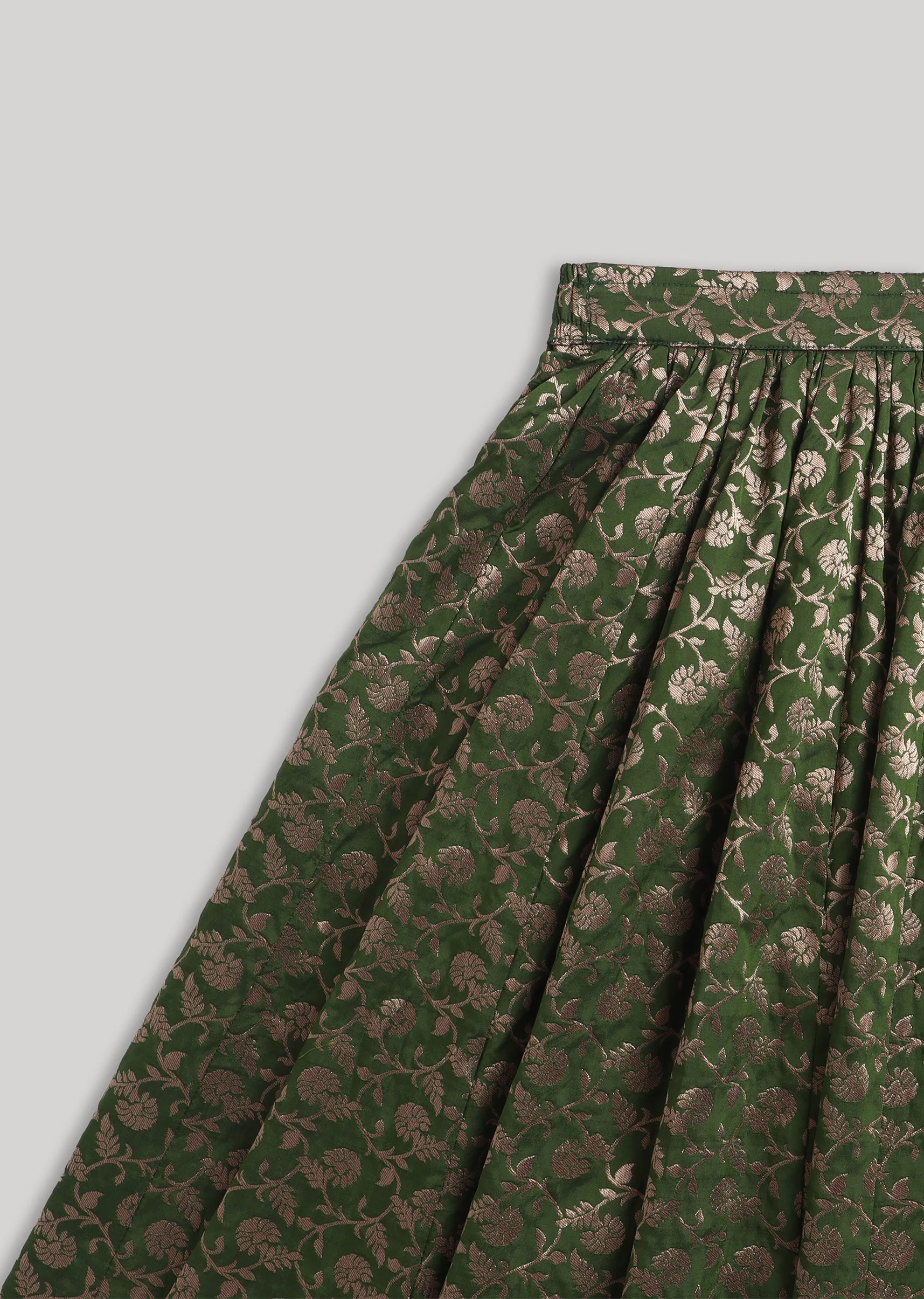 Green Regal Silk Lehenga Set - Image 7