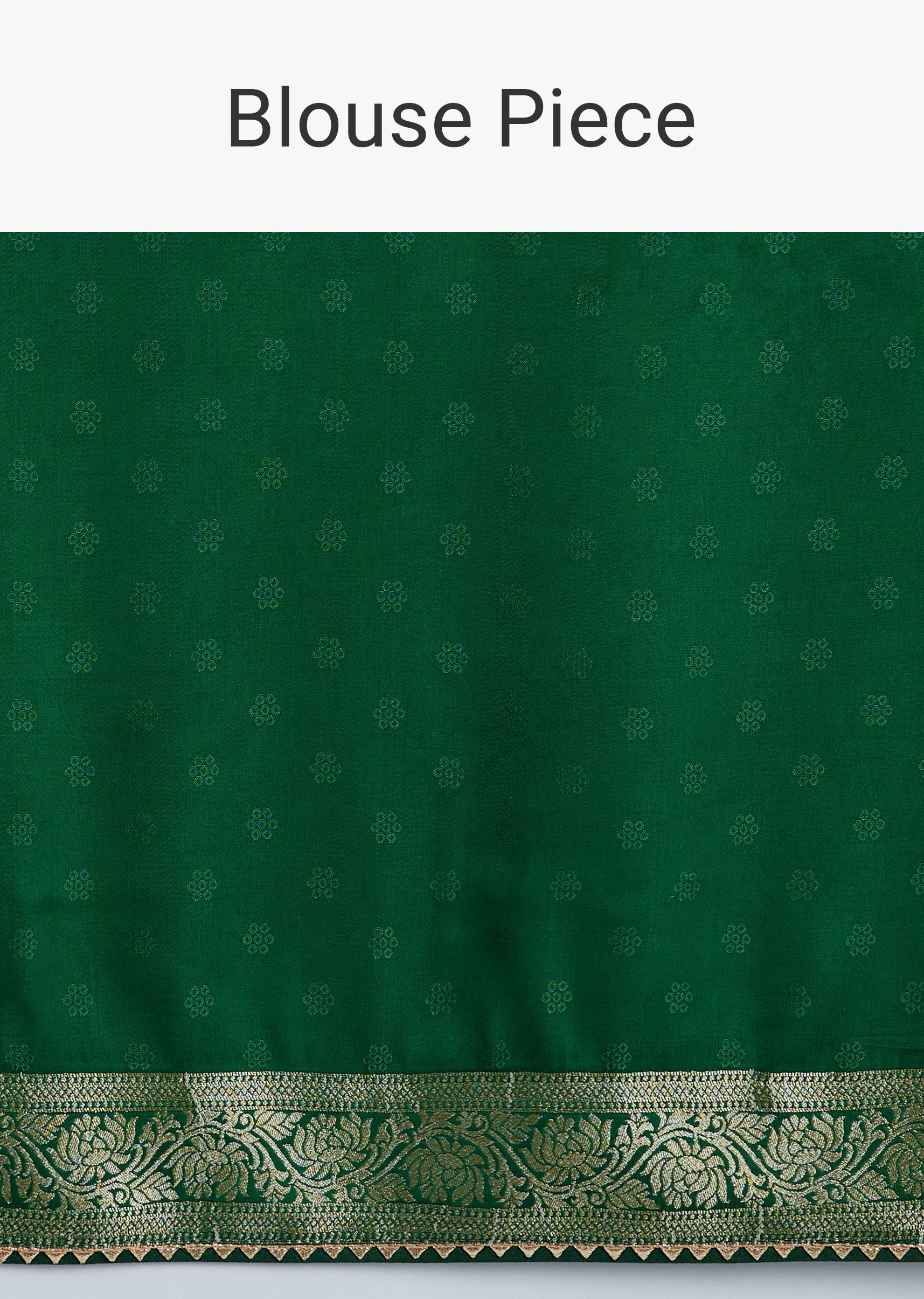 Green Silk Bandhani Woven Saree - Image 10