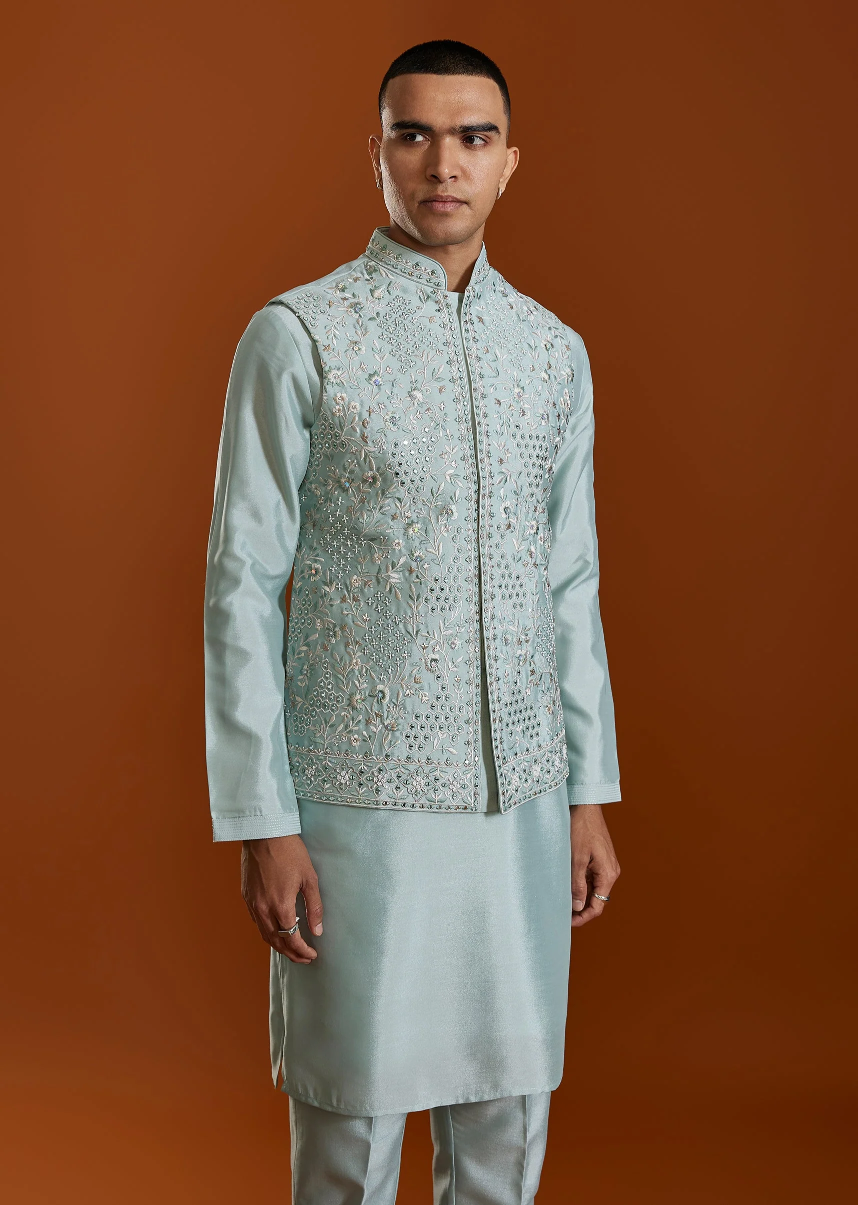 Green Threadwork Kurta Sets - Image 4