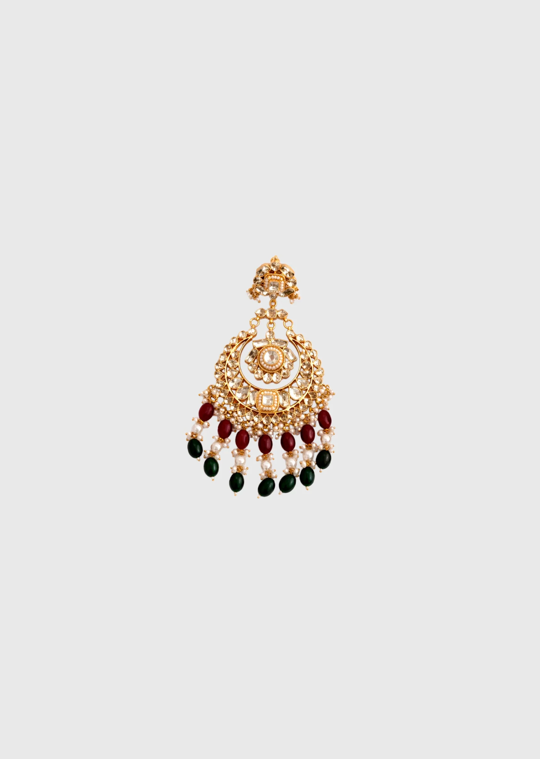 Kundan Chandbali Earrings - Image 3