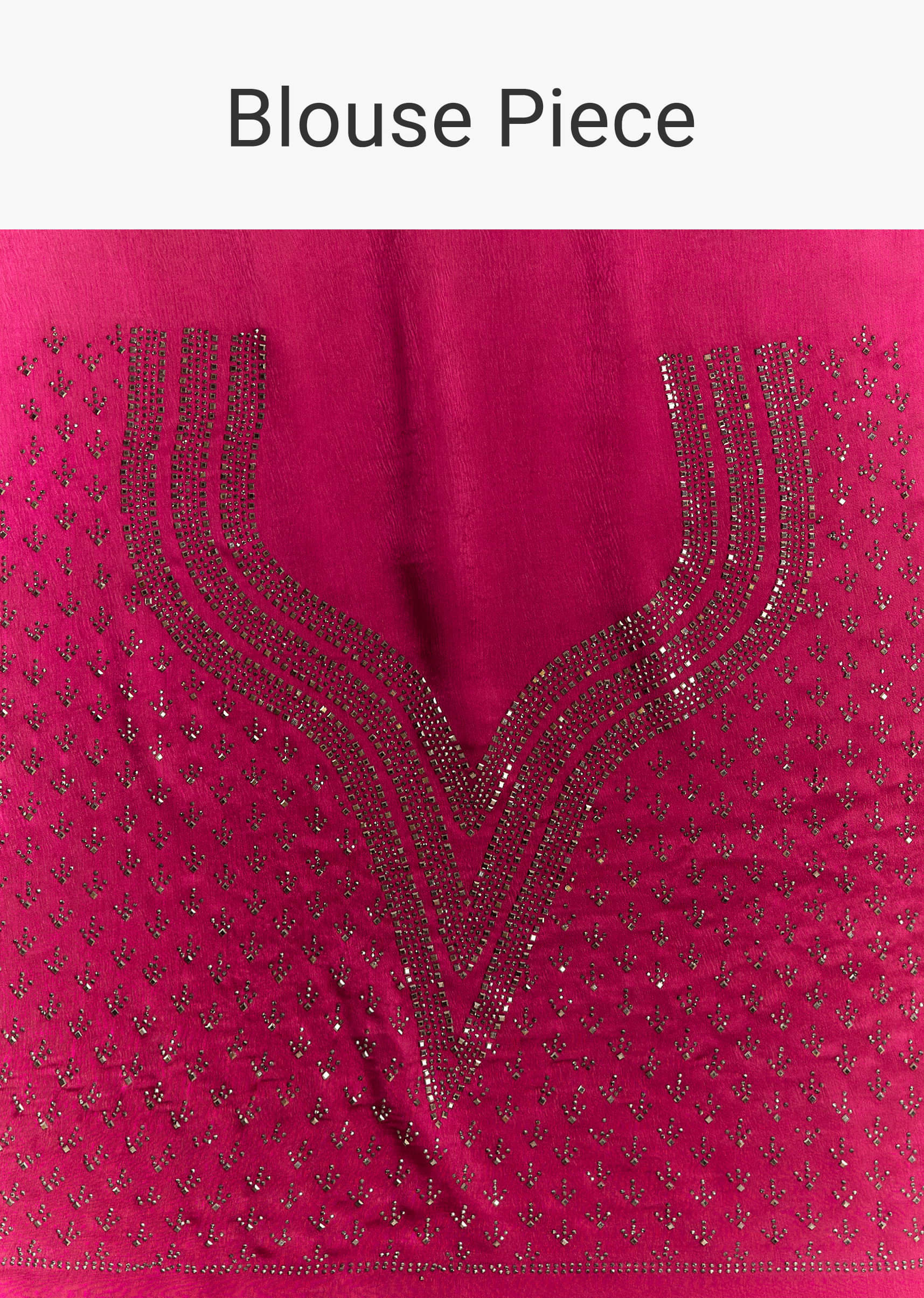 Magenta Pink Satin Bridesmaid Lehenga With Stone Work - Image 8