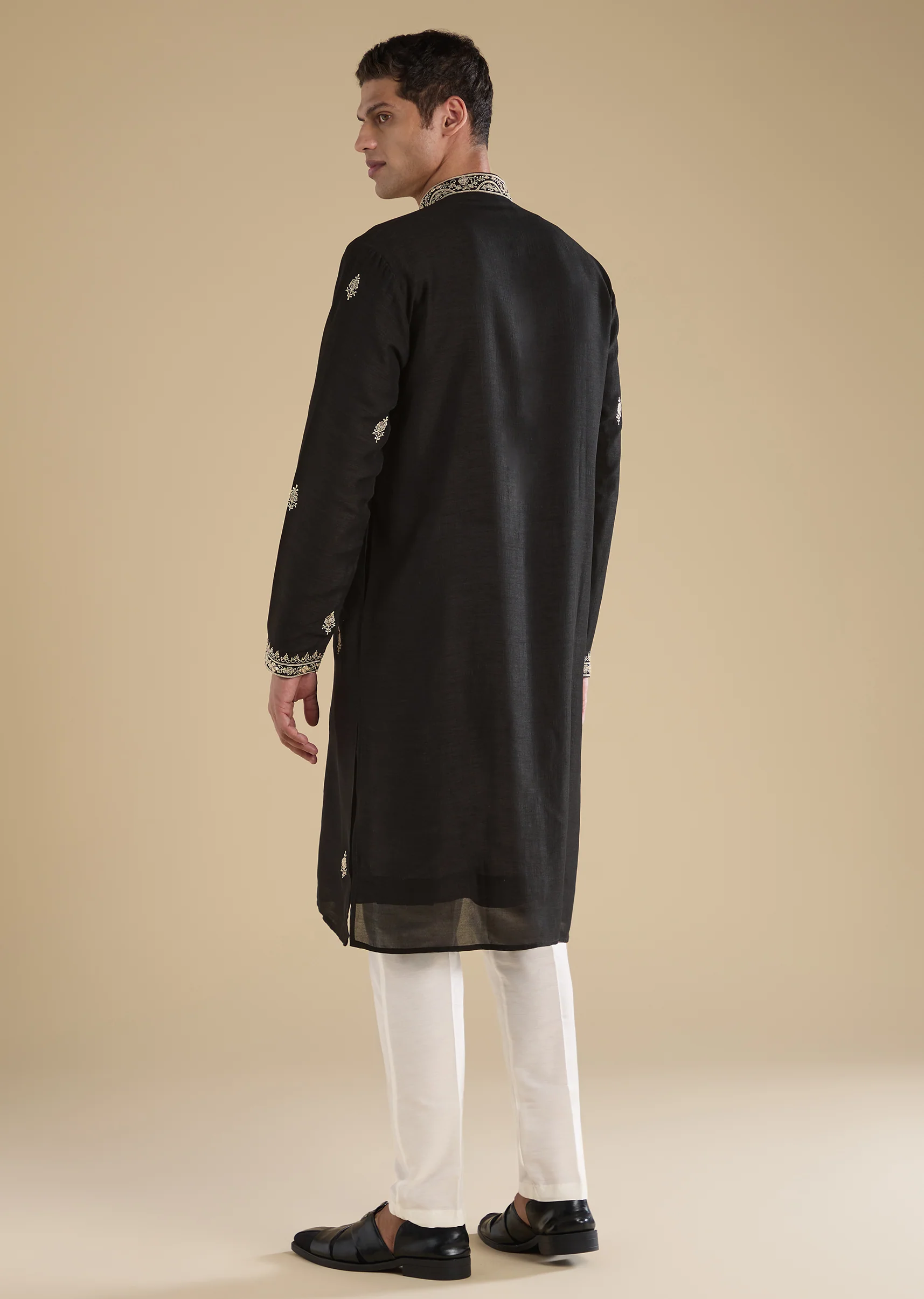 Midnight Black Duo — Coord Set For Her And Kurta Set For Him - Image 10