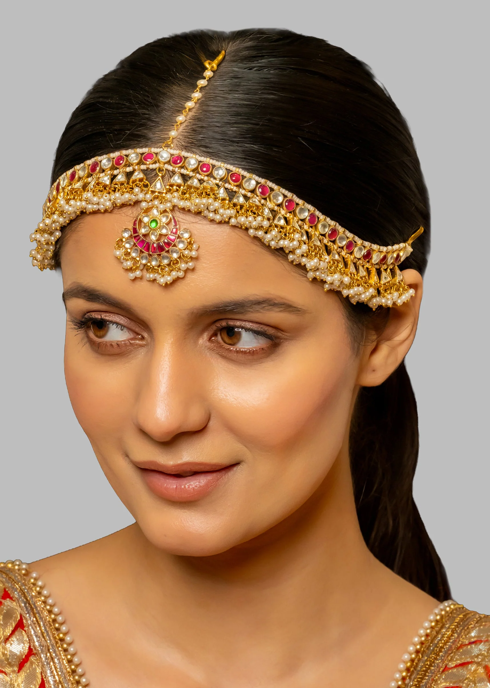 Multi Coloured Kundan Mathapatti - Image 2