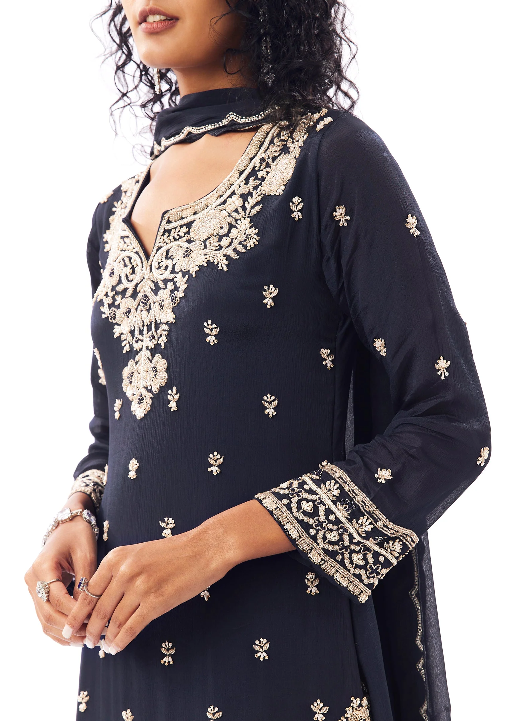 Navy Palazzo Suit - Image 2