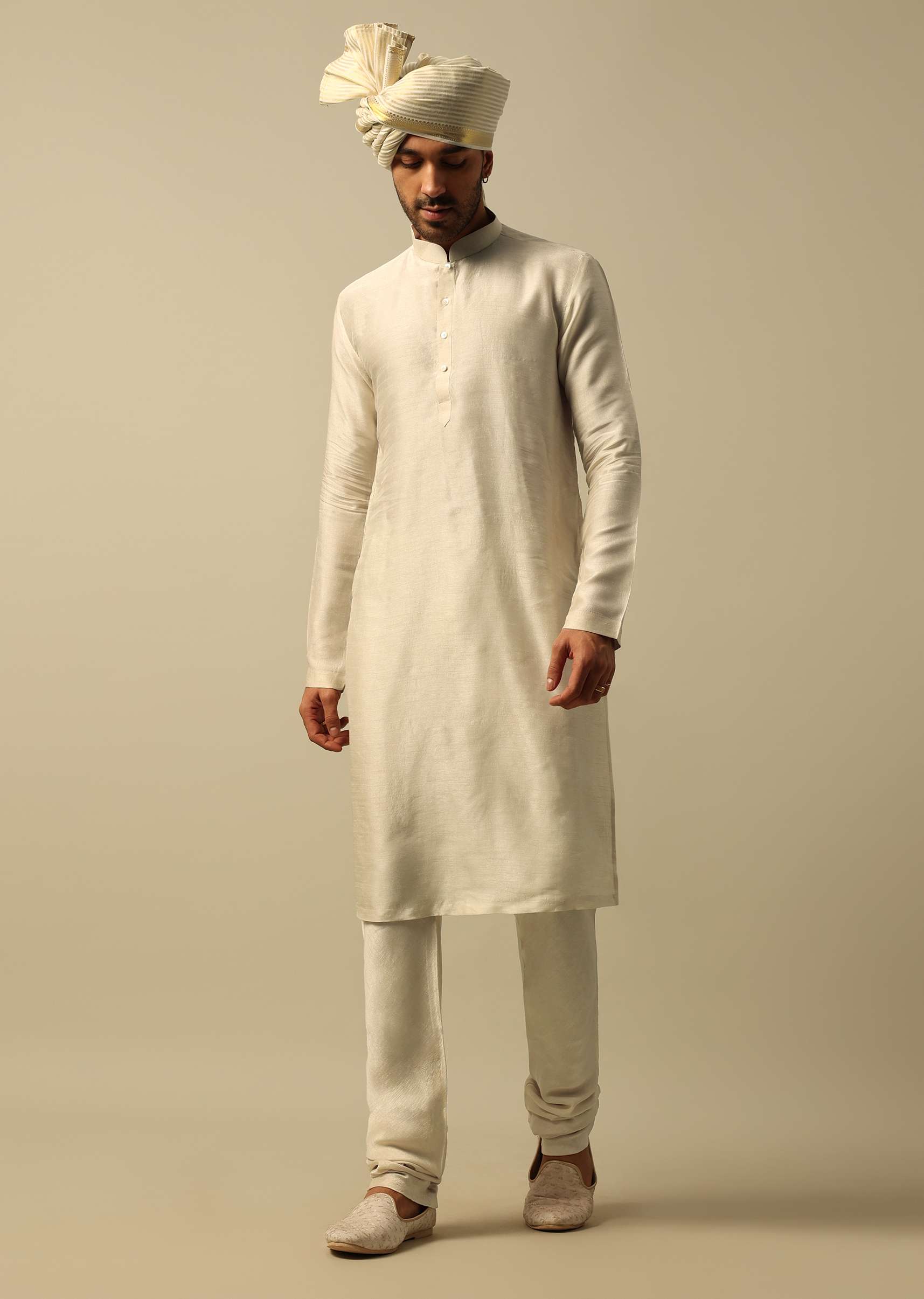 Opulent Gold Embroidered Sherwani Set - Image 6