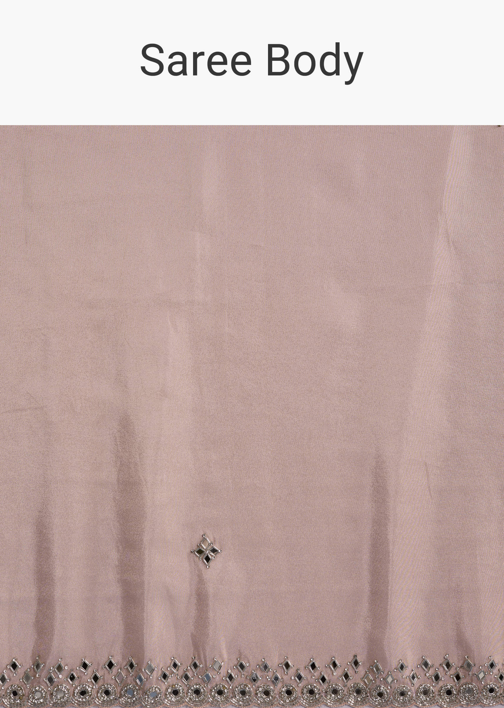 Peach Tissue Saree With Heavy Hand Embroidery - Image 9