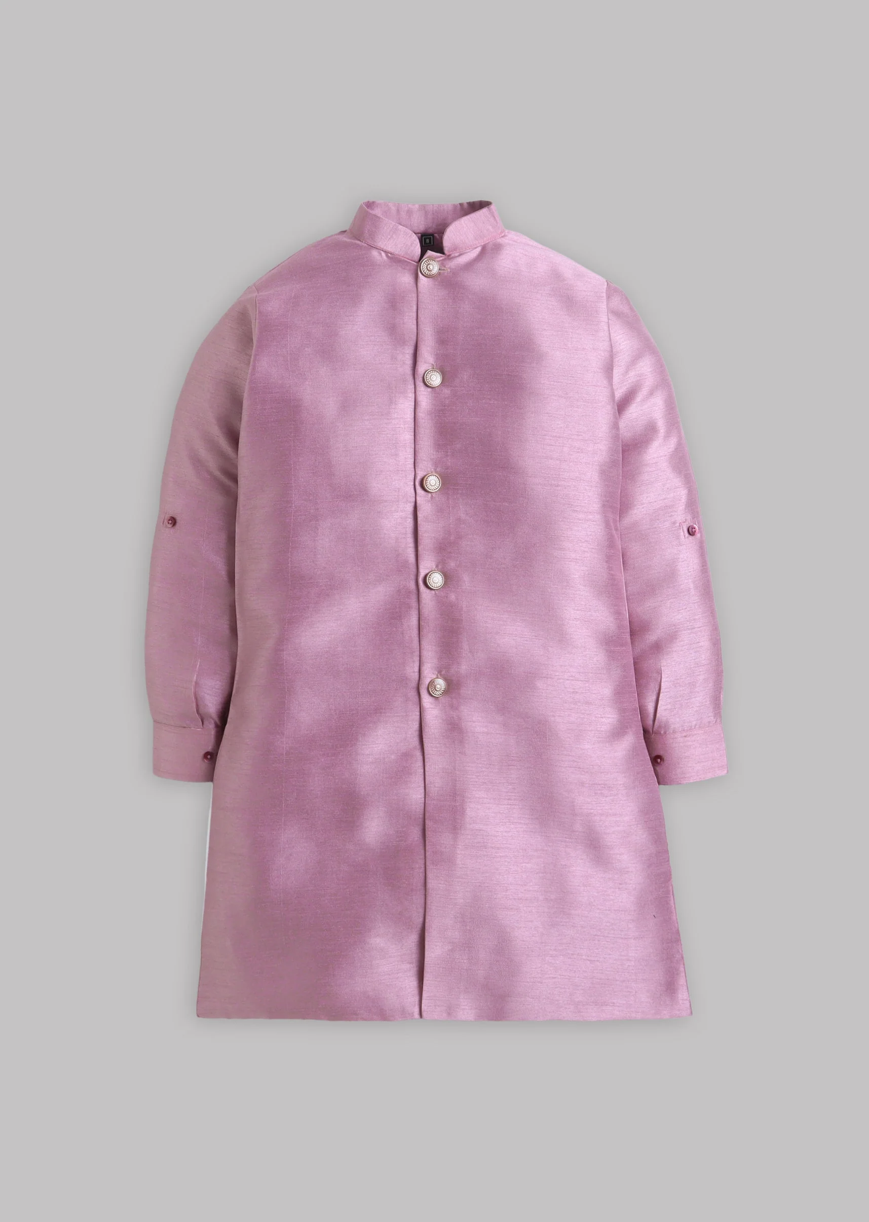 Pink Floral Nehru Jacket Set - Image 3