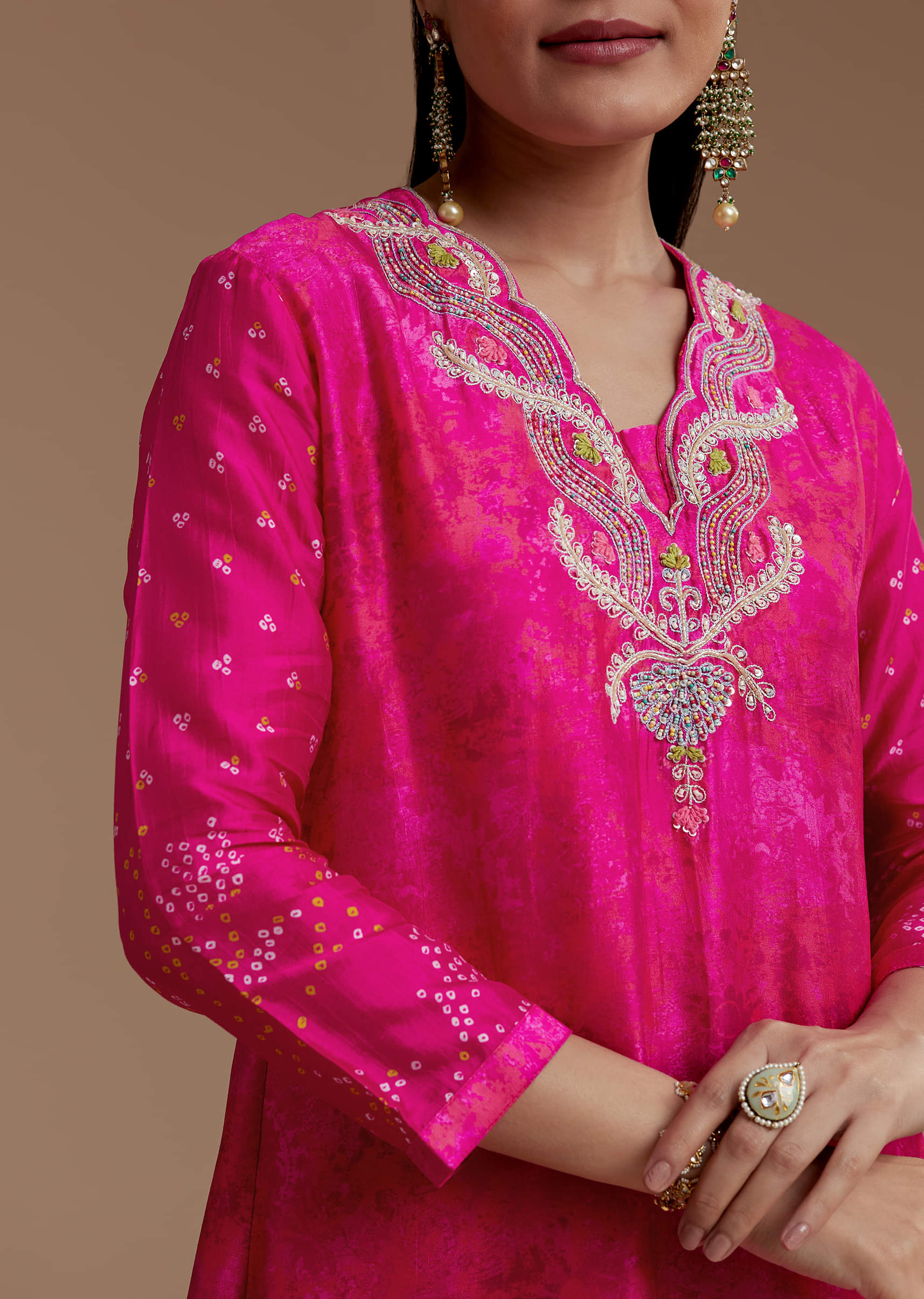 Pink Printed Kurta Co-ord Set - Image 2