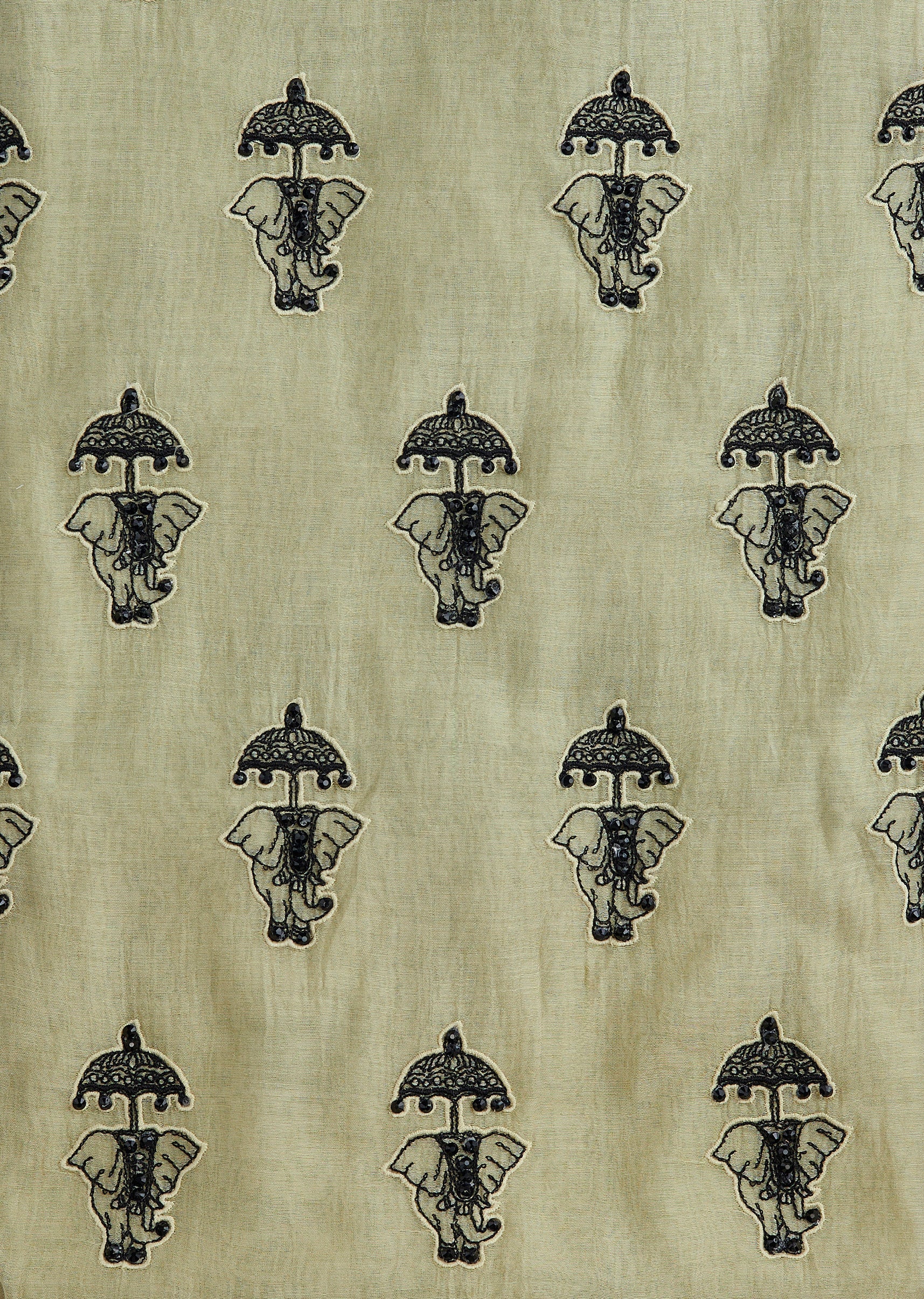 Pista Green Cotton Printed Unstitched Suit Set With Dupatta - Image 2