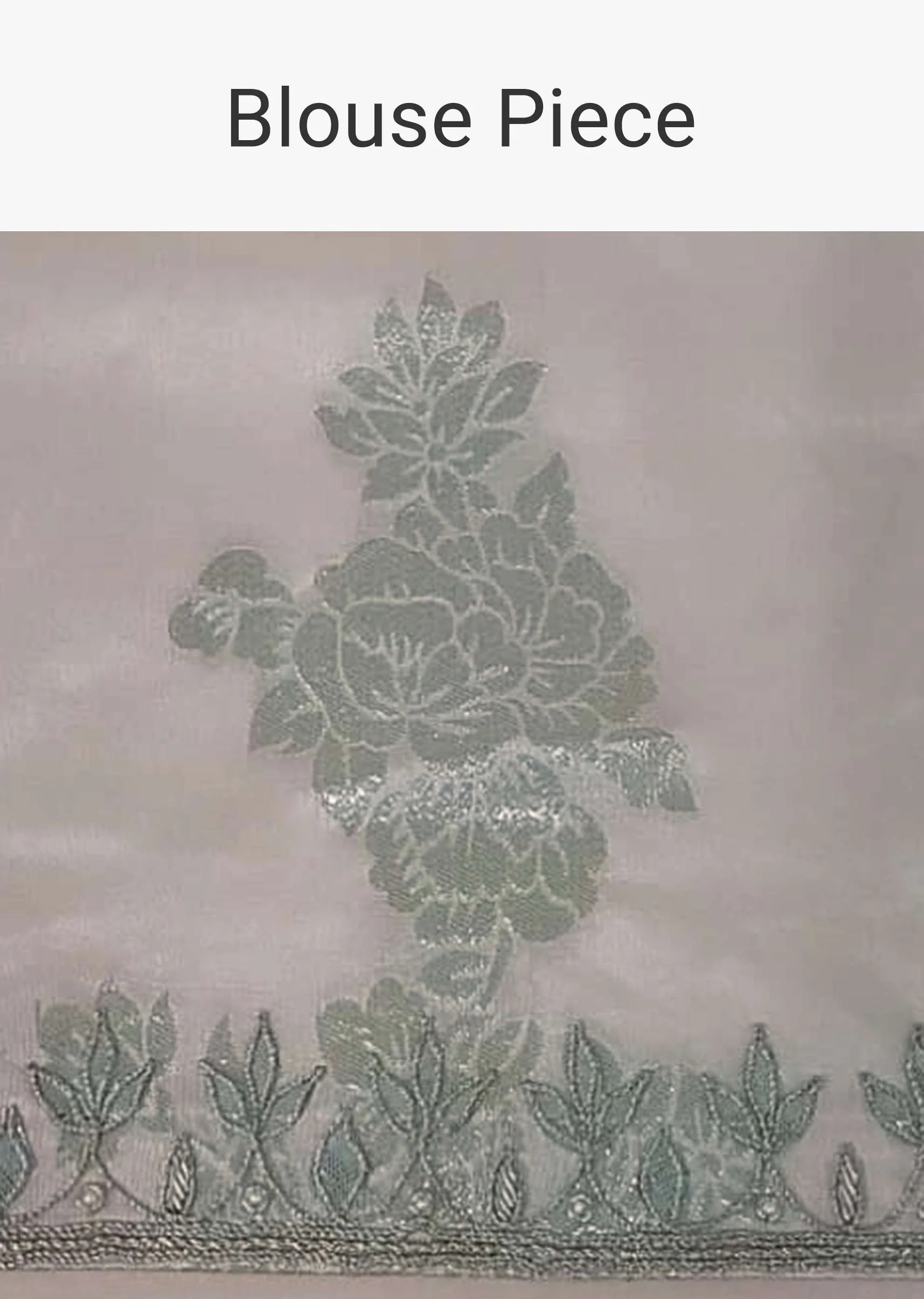 Powder Peach Banarasi Saree With Weaved Floral Motifs And Embroidered Border - Image 6