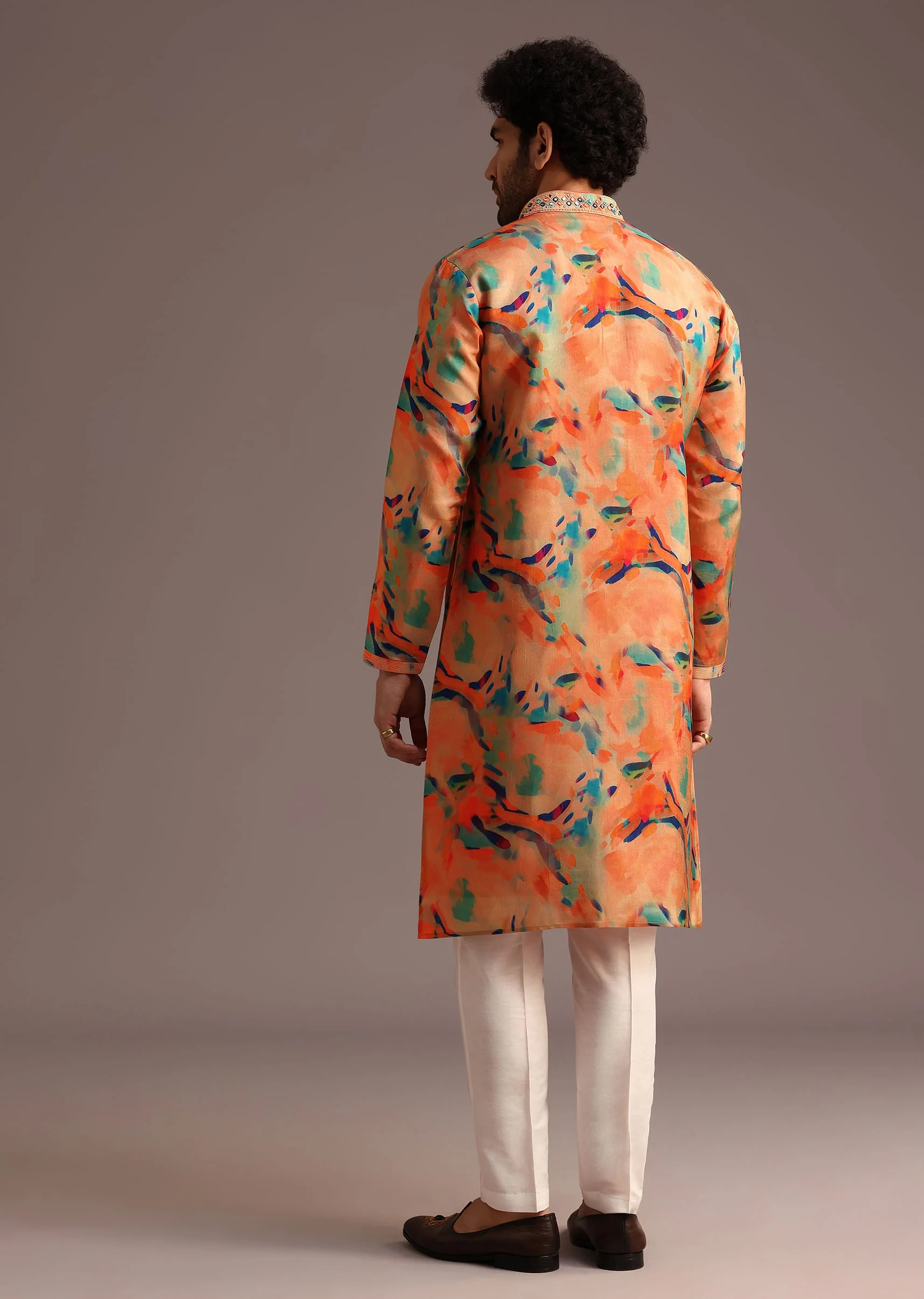 Print Multi Colour Abstract Print Kurta And Pant - Image 5
