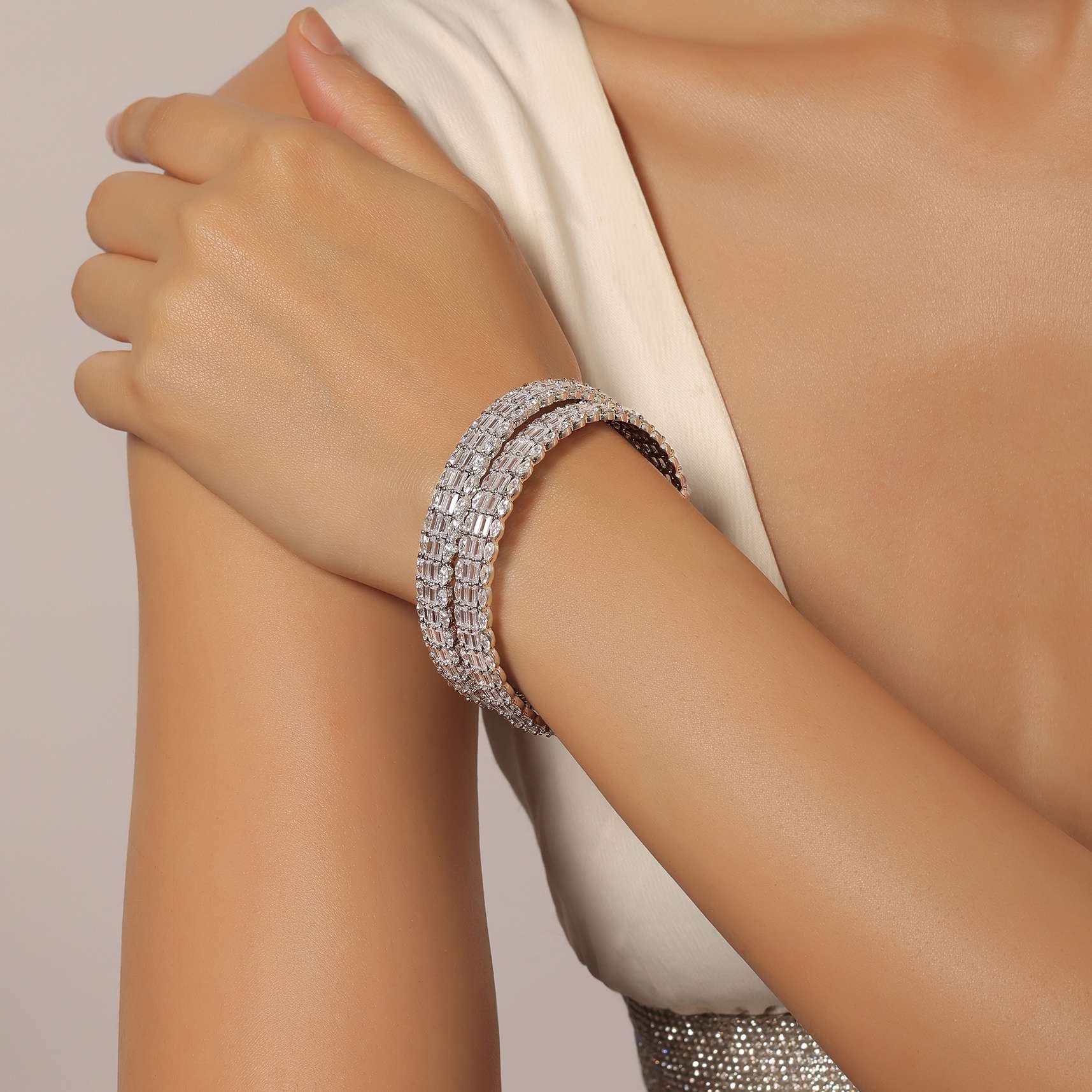 Radiant Dazzling Diamonds Bangles - Image 2