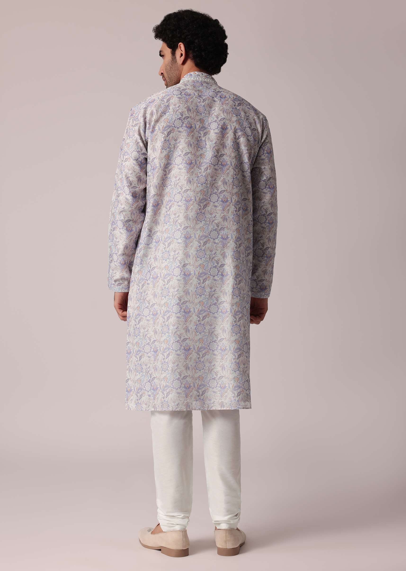 Regal Purple Kurta Set For Men - Image 5