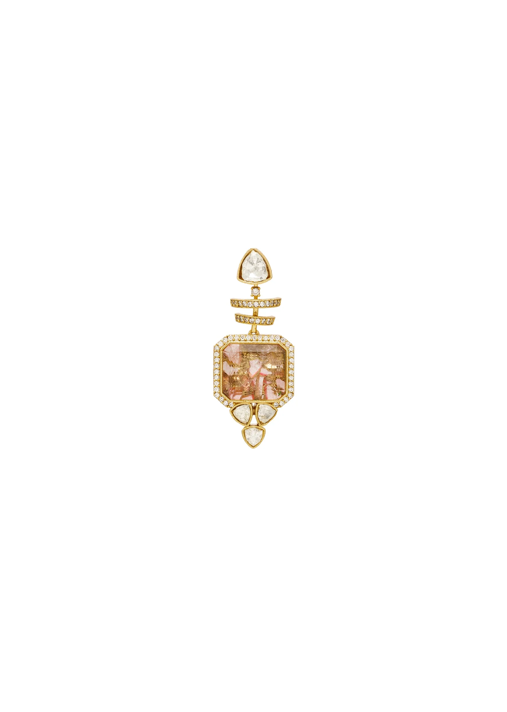 Rust Kundan Choker Necklace Set - Image 5