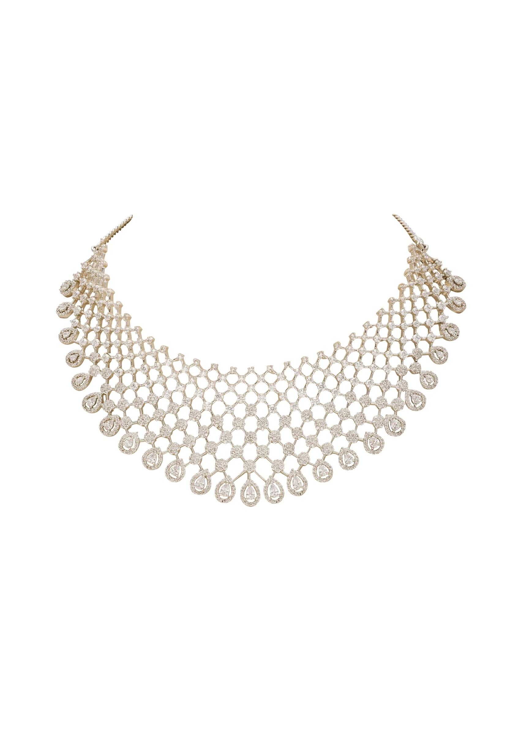Silver Zirconia Necklace Set - Image 3