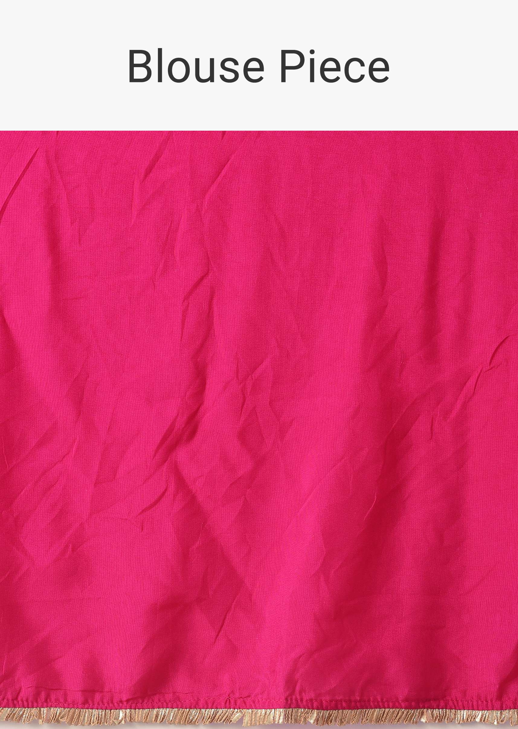 Ski Patrol Red Woven Ombre Saree In Organza - Image 6
