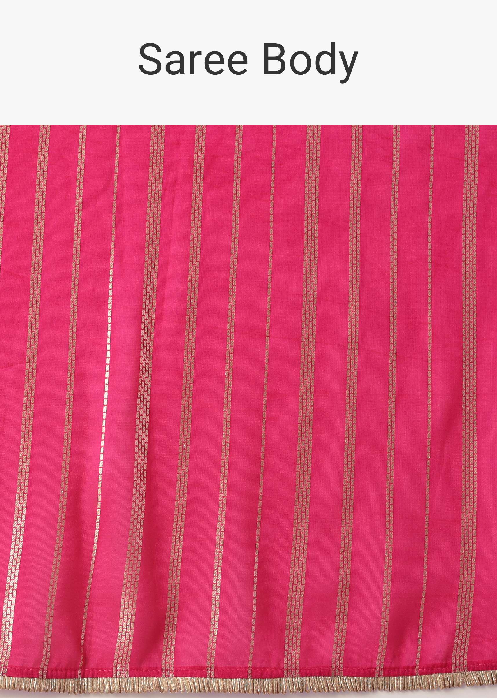 Ski Patrol Red Woven Ombre Saree In Organza - Image 7