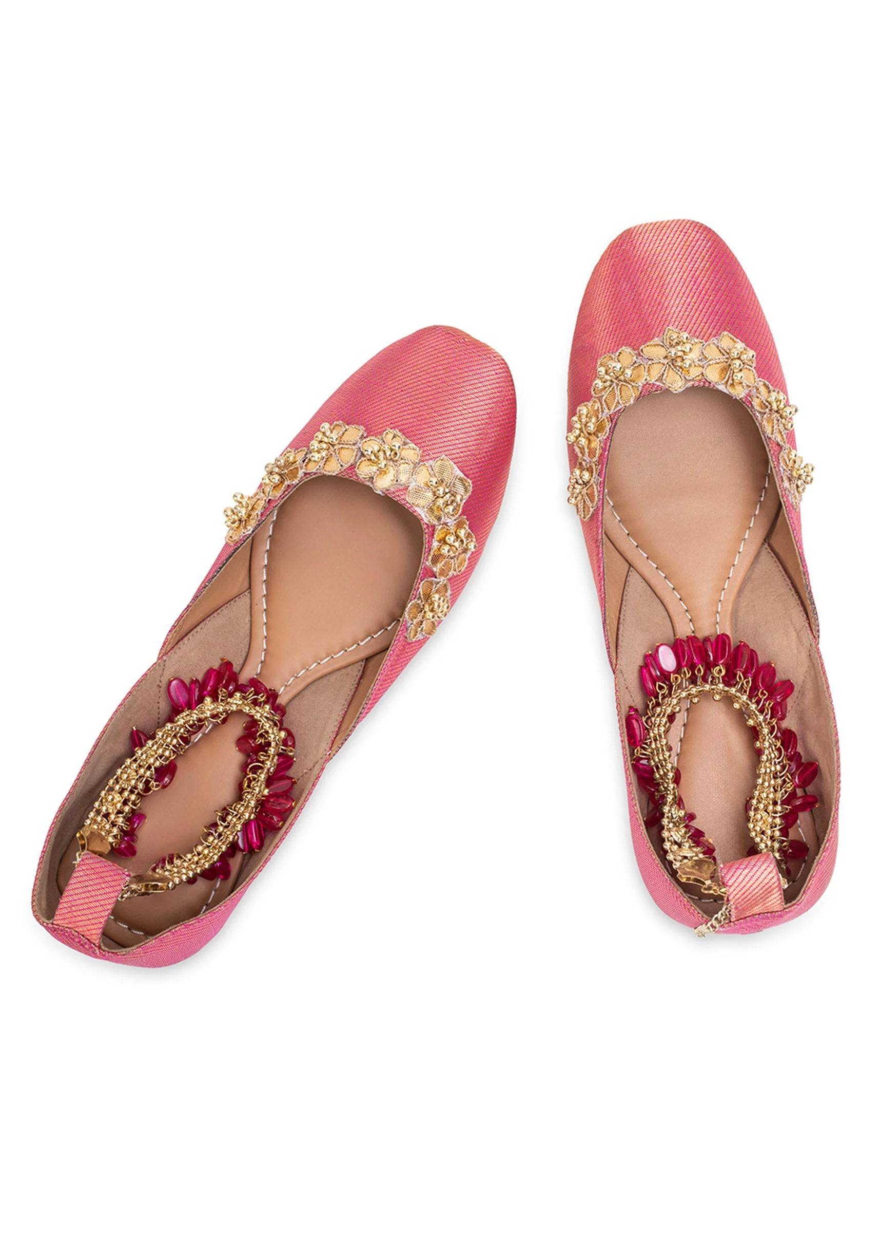 Soft Pink Embellished Jutti - Image 2