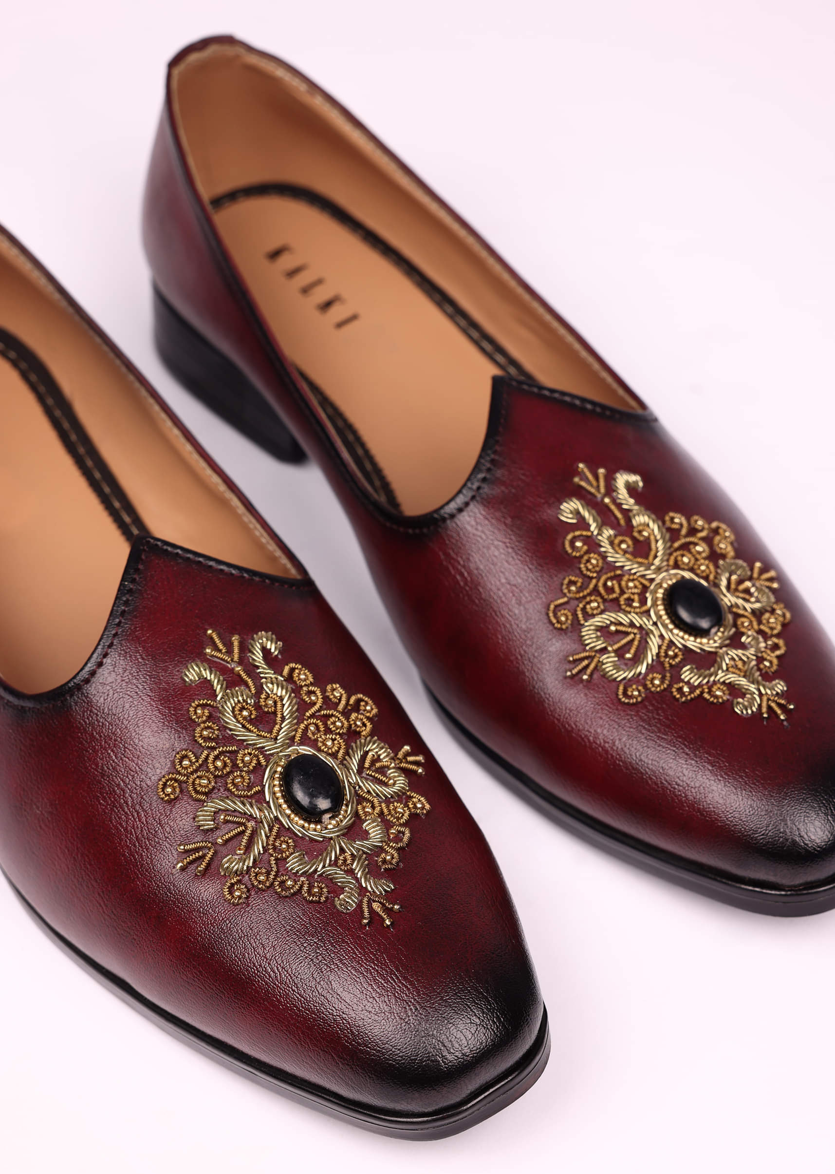 Wine Handwork Jutti For Men - Image 6
