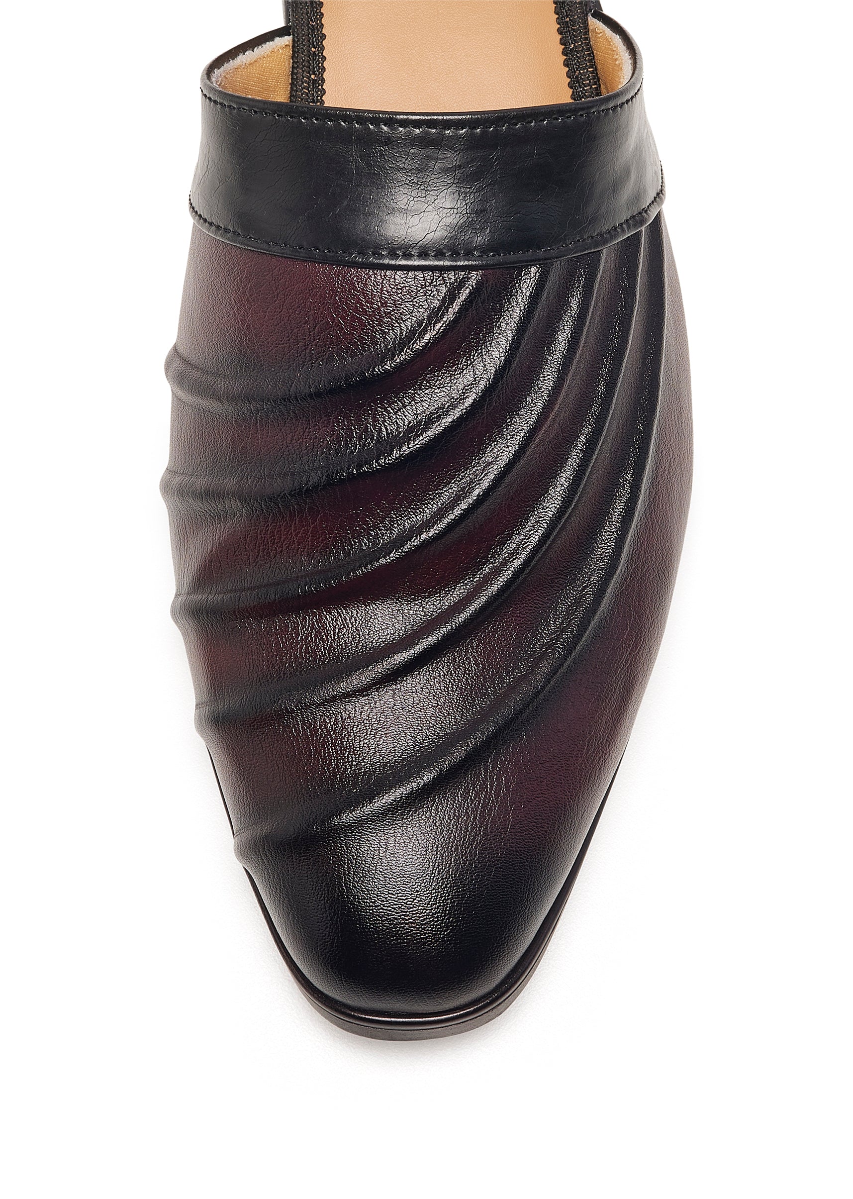Wine Hued Festive Loafer Faux Leather - Image 5