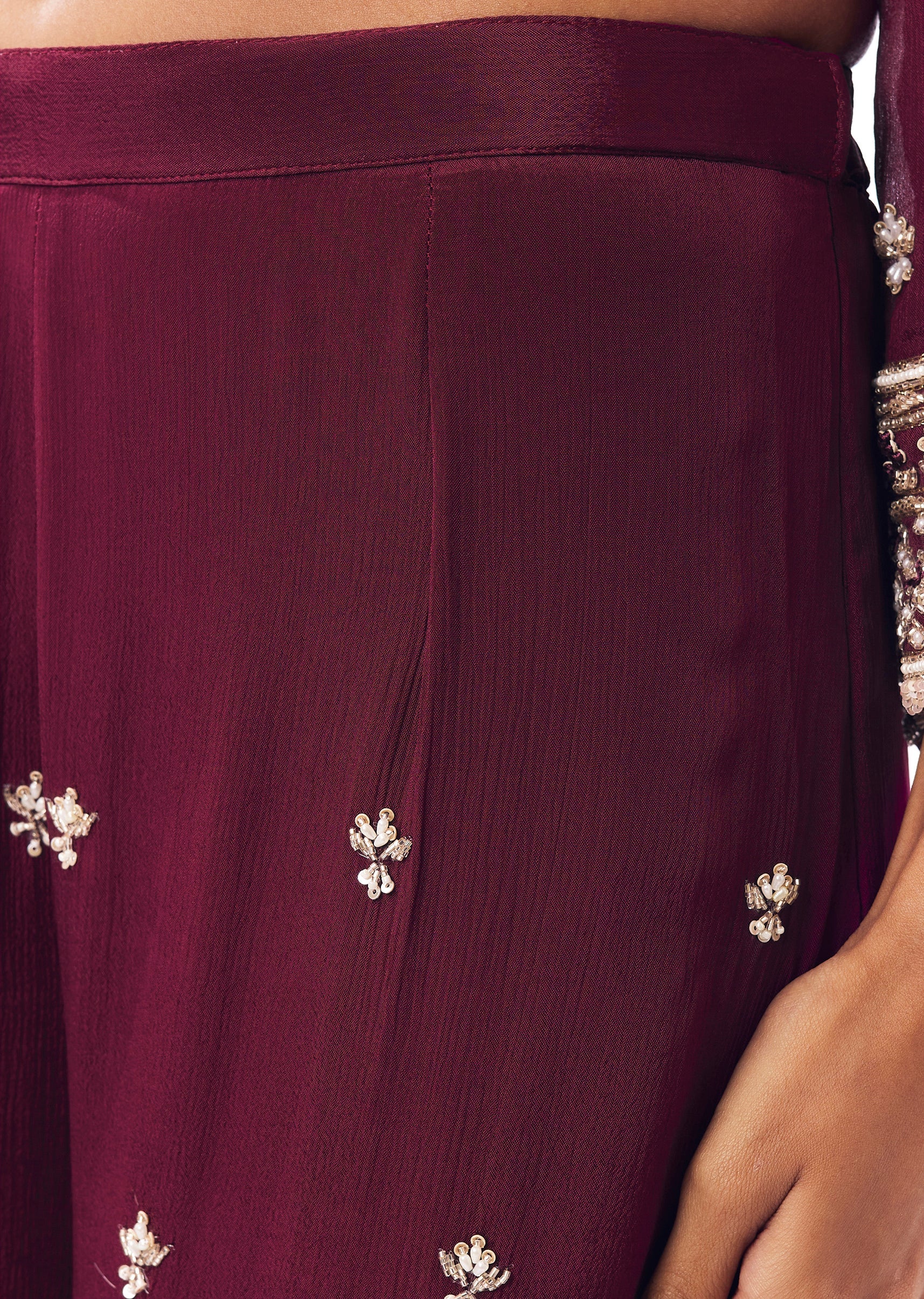 Wine Palazzo Suit - Image 6
