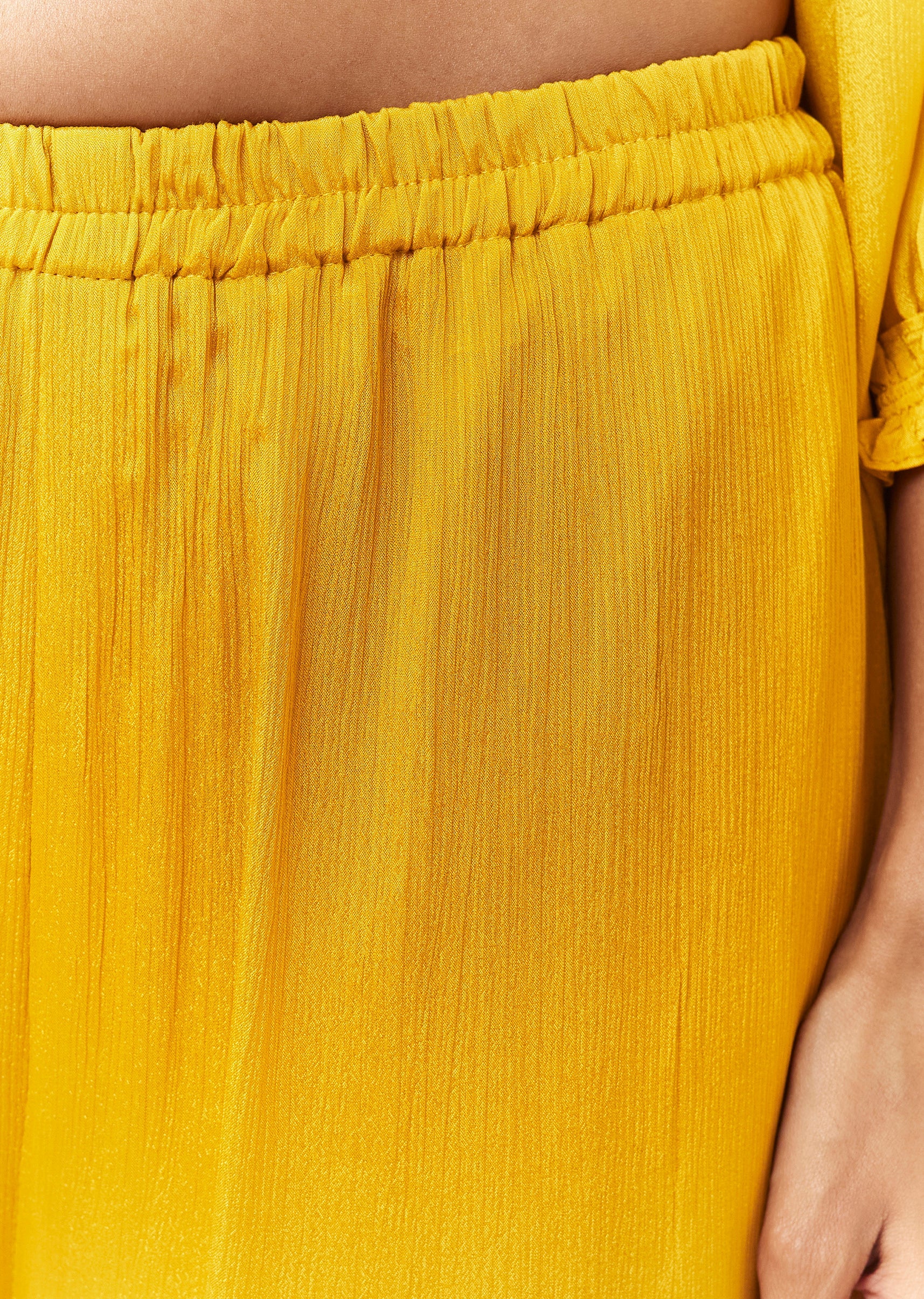 Yellow Cape Style Top Set With Thread And Zardosi Work - Image 6