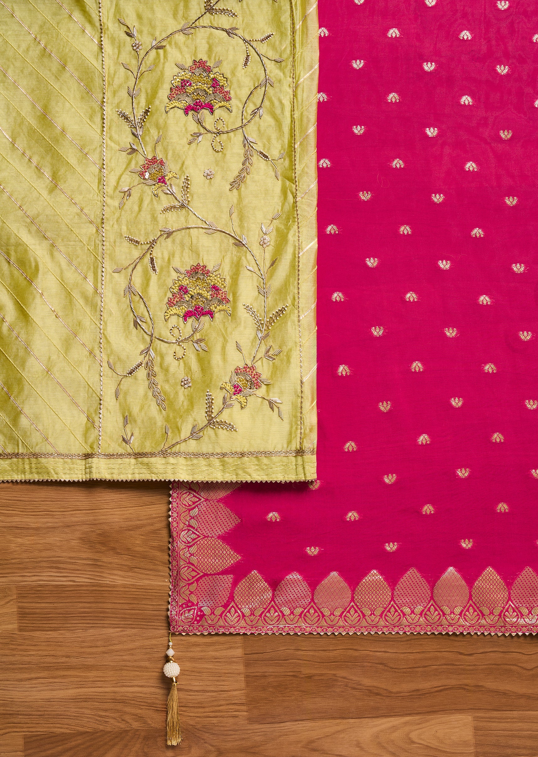 Yellow Chanderi Suit - Image 3